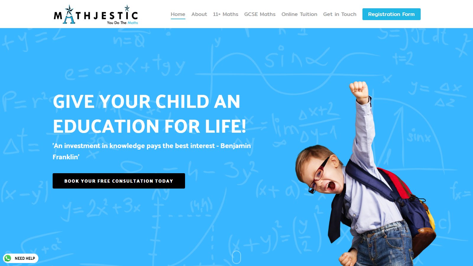 A Star Tuition. website screenshot