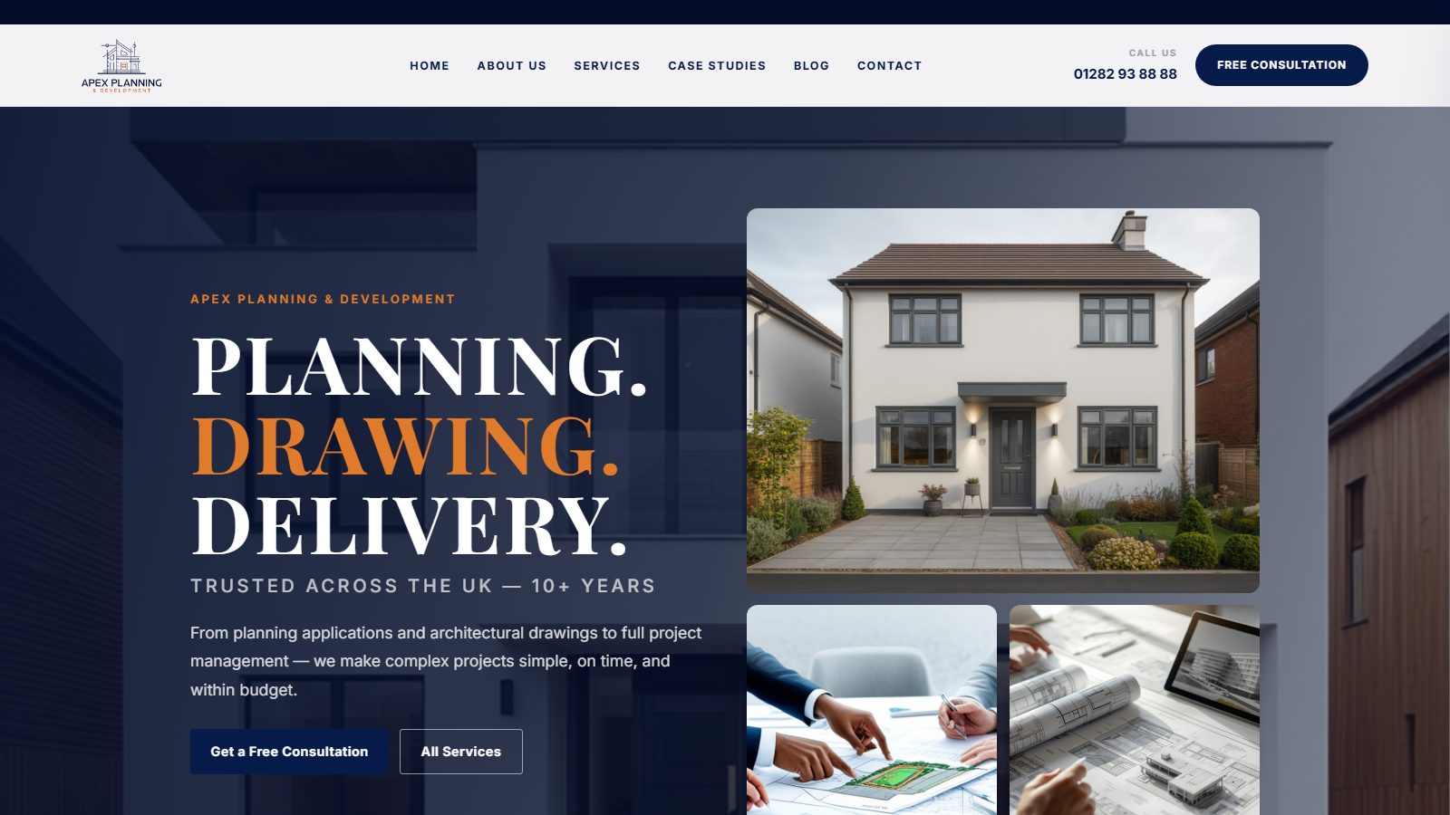Apex Planning & Development. website screenshot