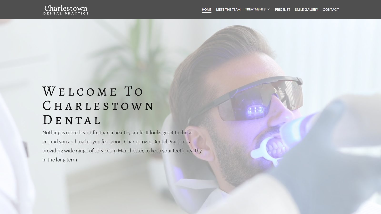 Charlestown Dental Practice. website screenshot