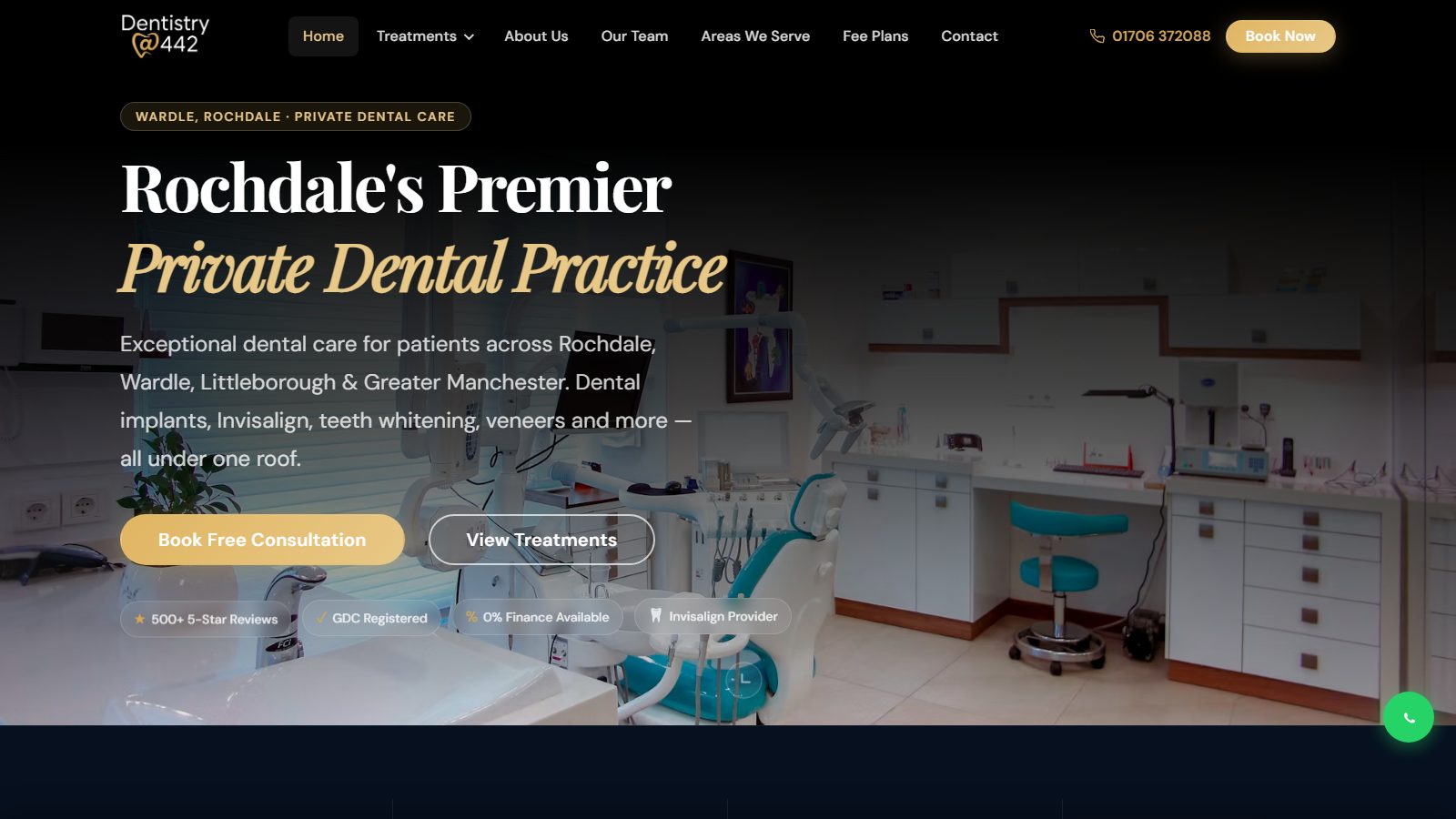 Dentistry 442. website screenshot