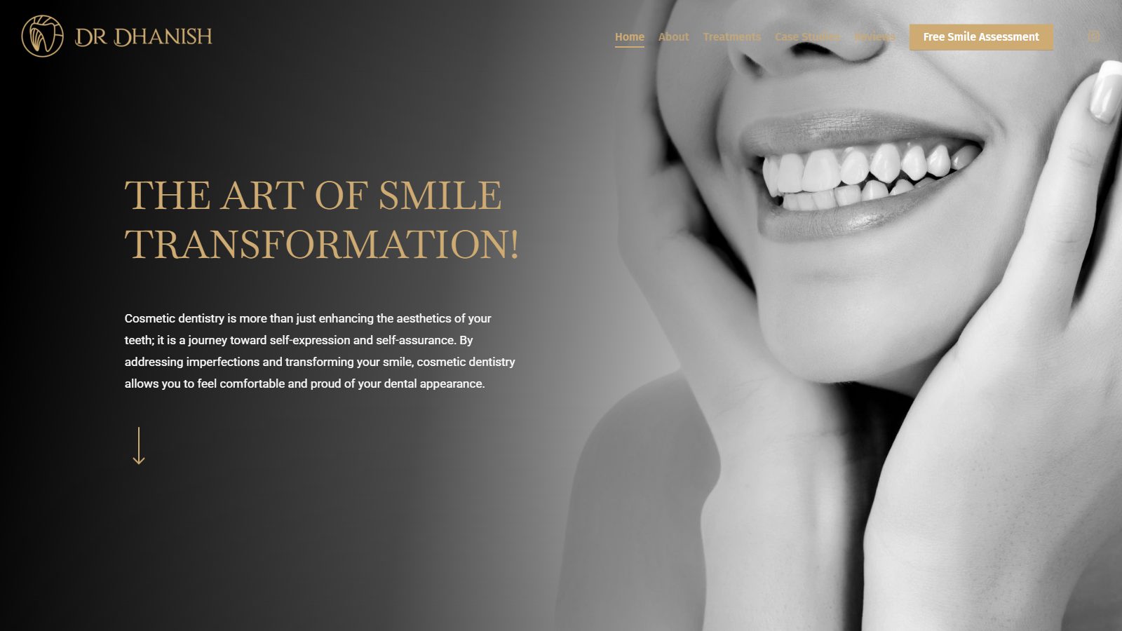 Dr Dhanish. website screenshot