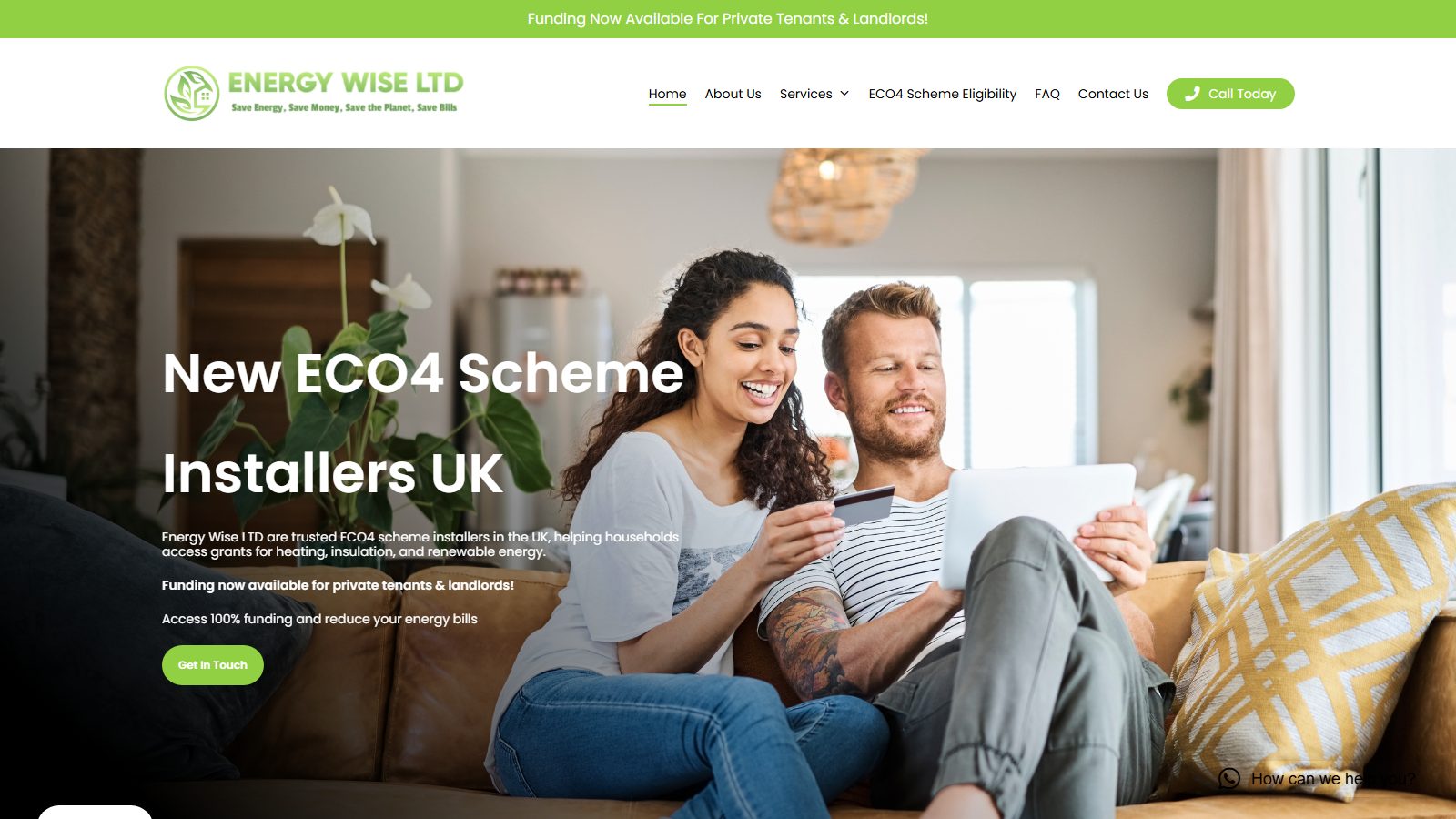 Energy Wise. website screenshot