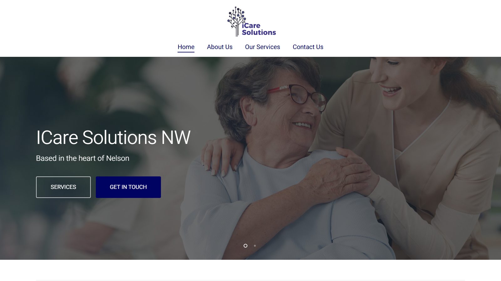iCare Solutions NW. website screenshot