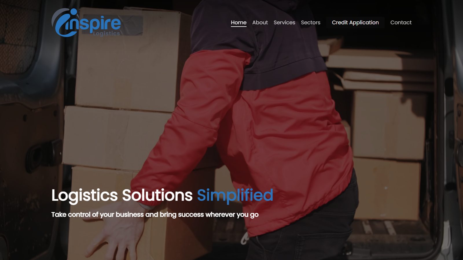 Inspire Logistics. website screenshot
