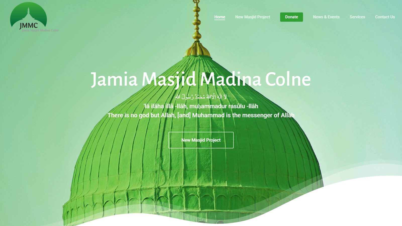 Jamia Masjid Madina. website screenshot