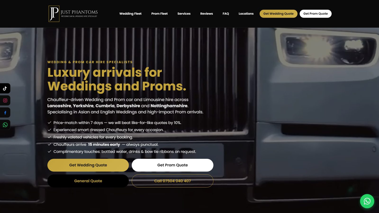 Just Phantoms. website screenshot