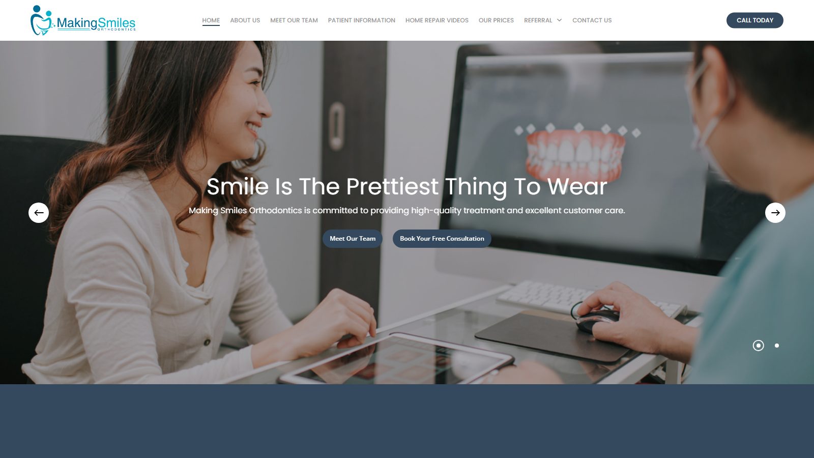 Making Smiles. website screenshot