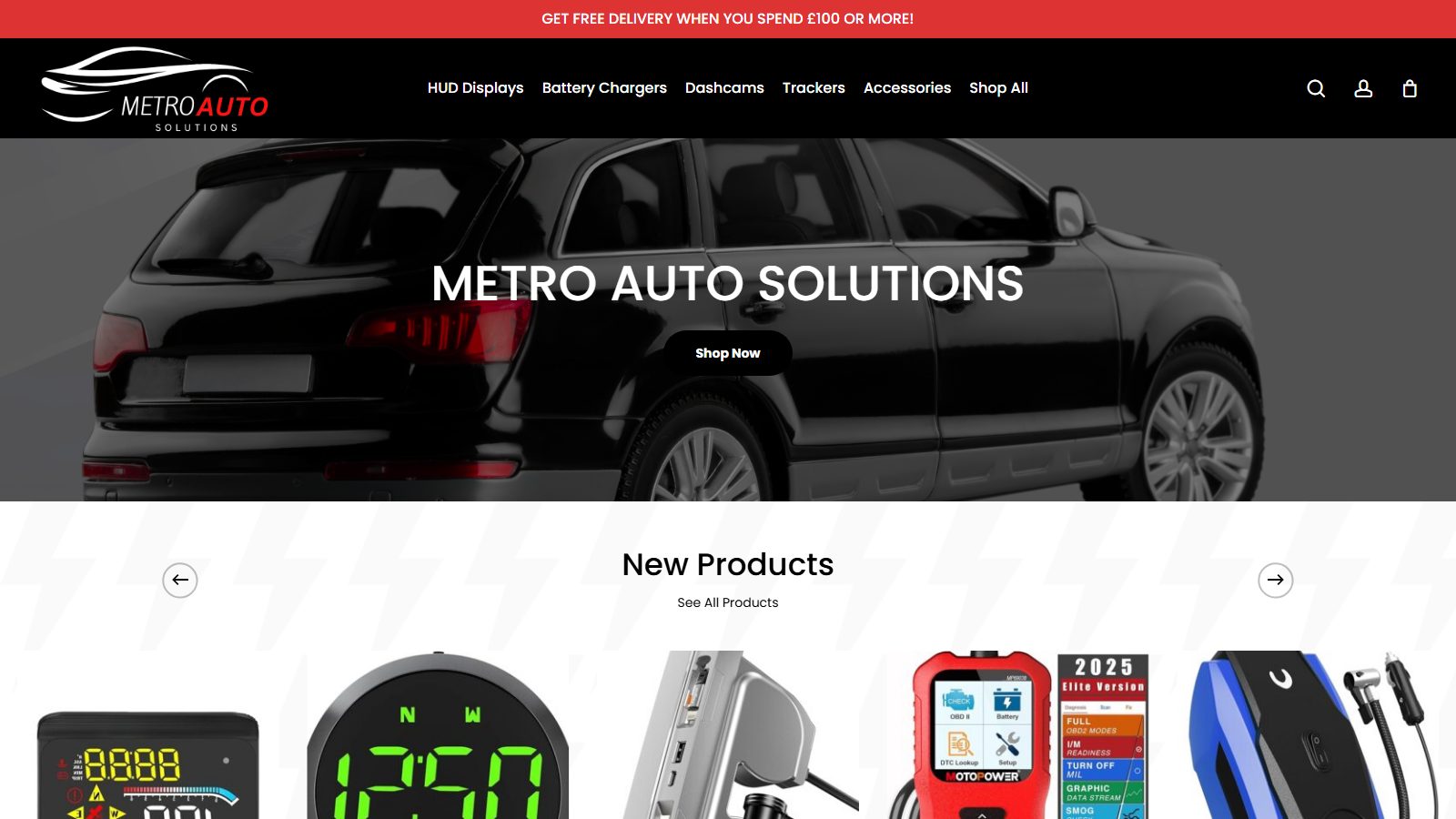 Metro Auto Solutions. website screenshot