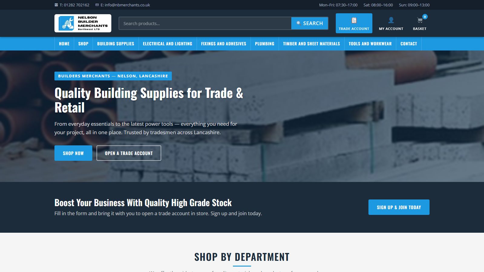 NB Merchants. website screenshot