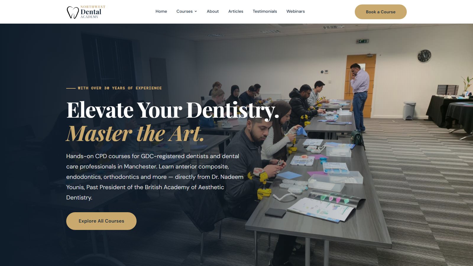 Northwest Dental Academy. website screenshot