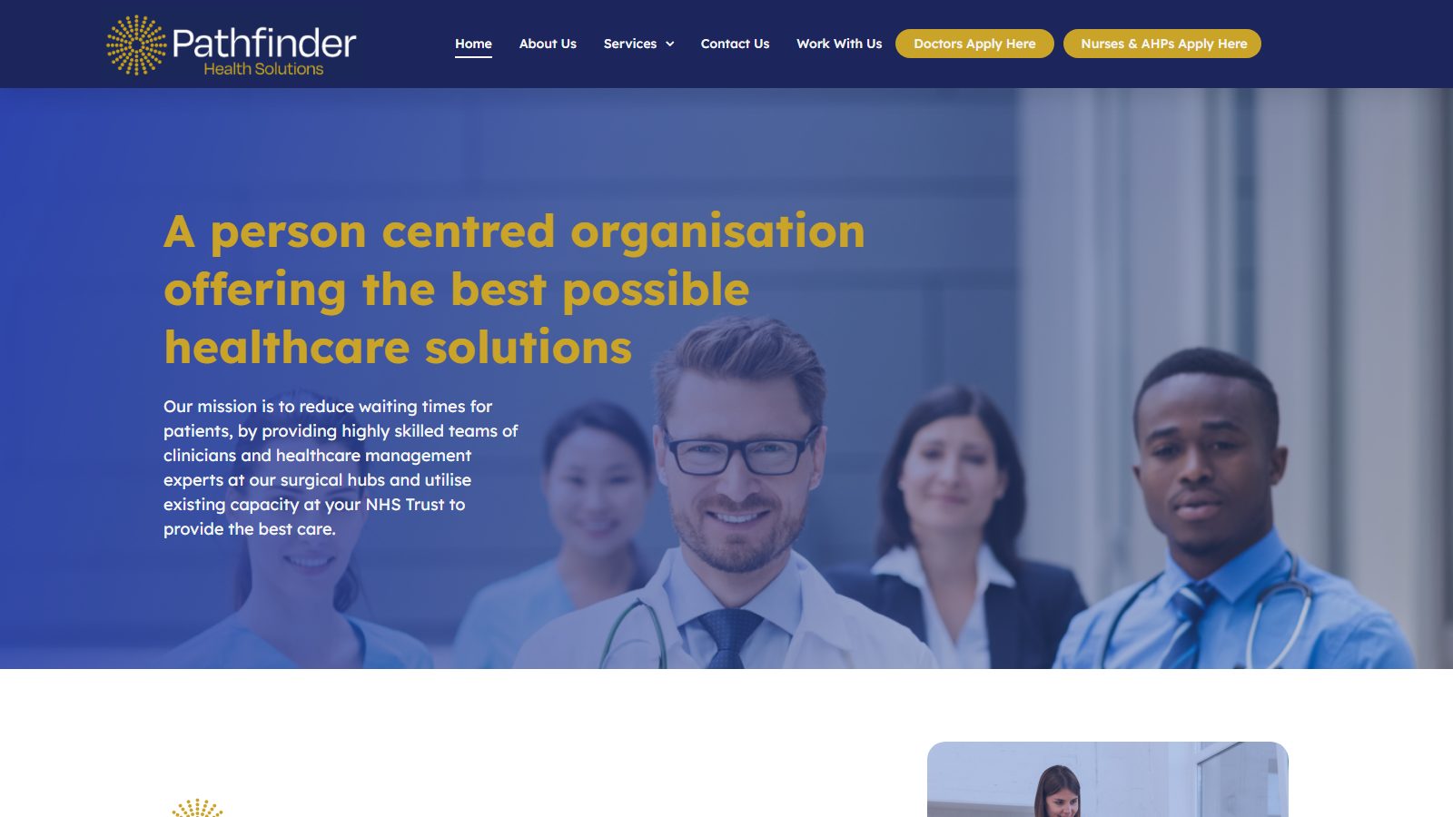 Pathfinder Health Solutions. website screenshot