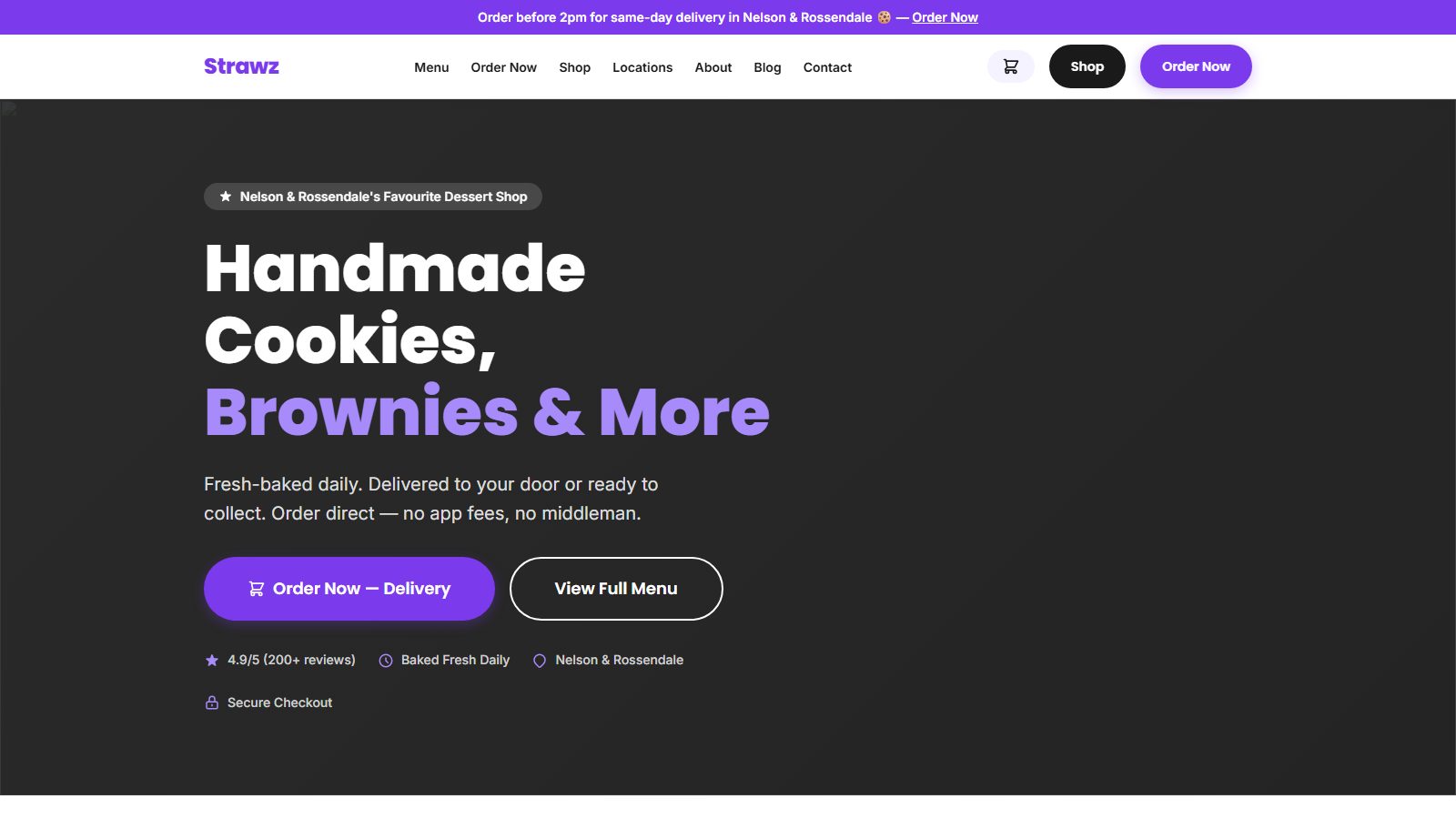 Strawz. website screenshot