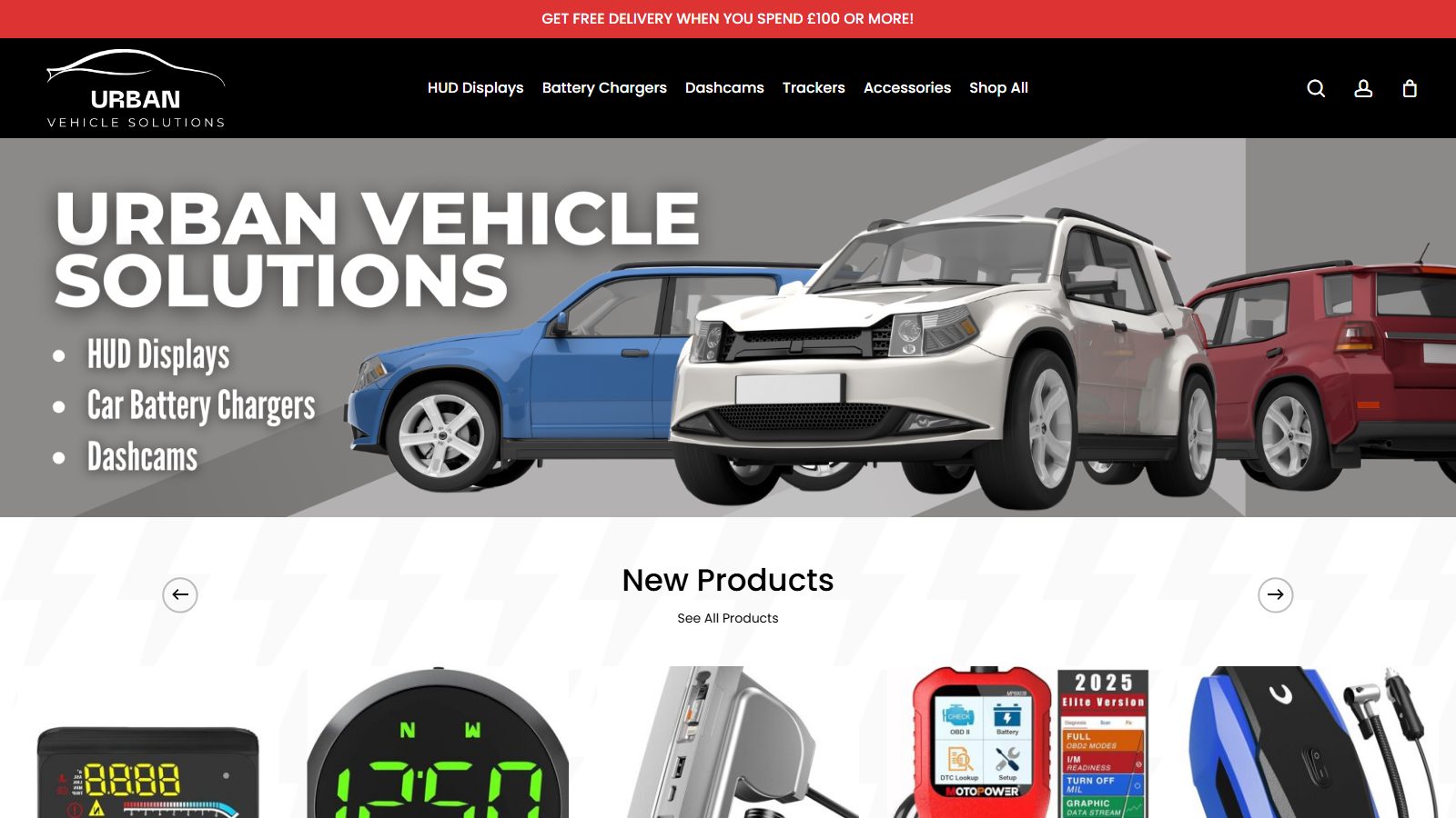 Urban Vehicle Solutions. website screenshot