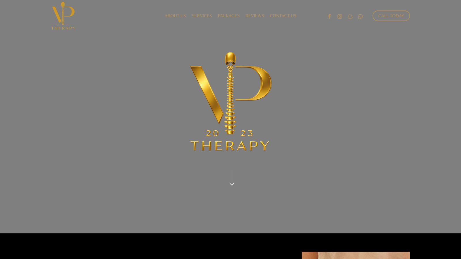 VIP Therapy. website screenshot