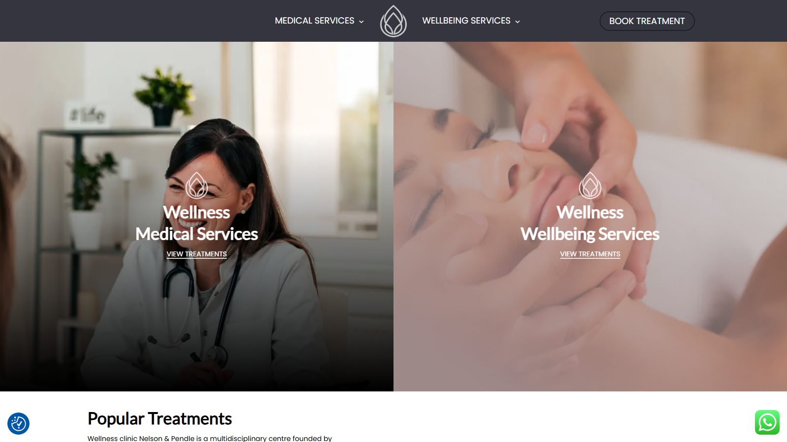 Wellness @ The Clinic. website screenshot