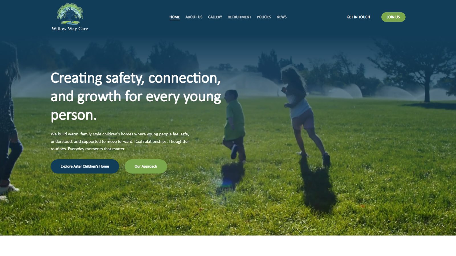 Willow Way Care. website screenshot